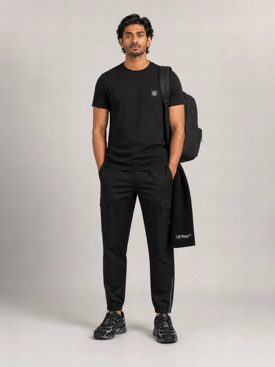 Stone Island Crew Neck Cotton T-Shirt