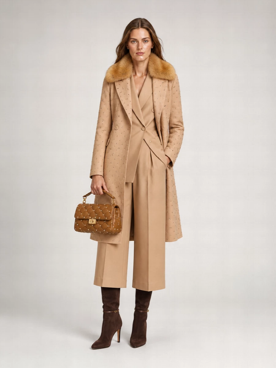 Valentino Garavani Cashmere Wool Belted Long Coat