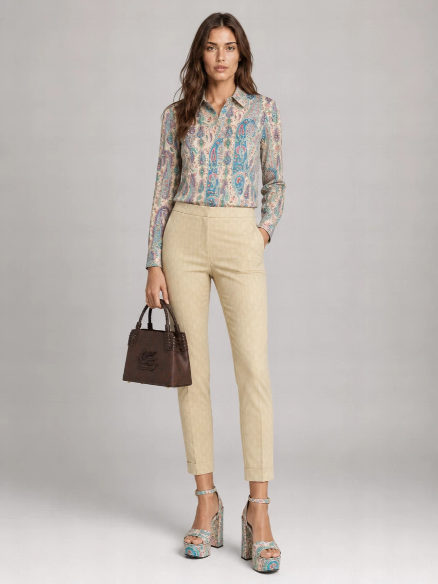 Etro Printed Cotton Long-Sleeve Shirt