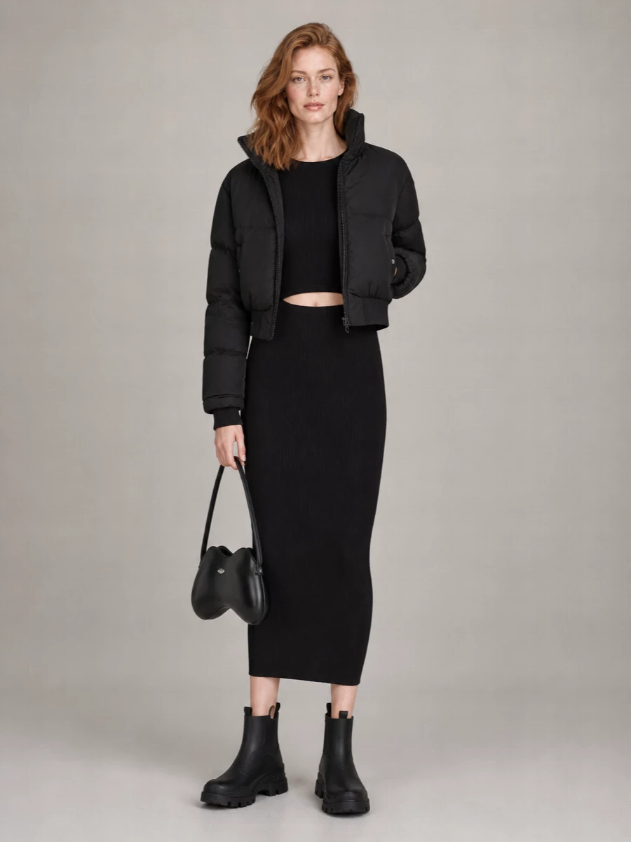 Diesel Down Cropped Puffer Jacket