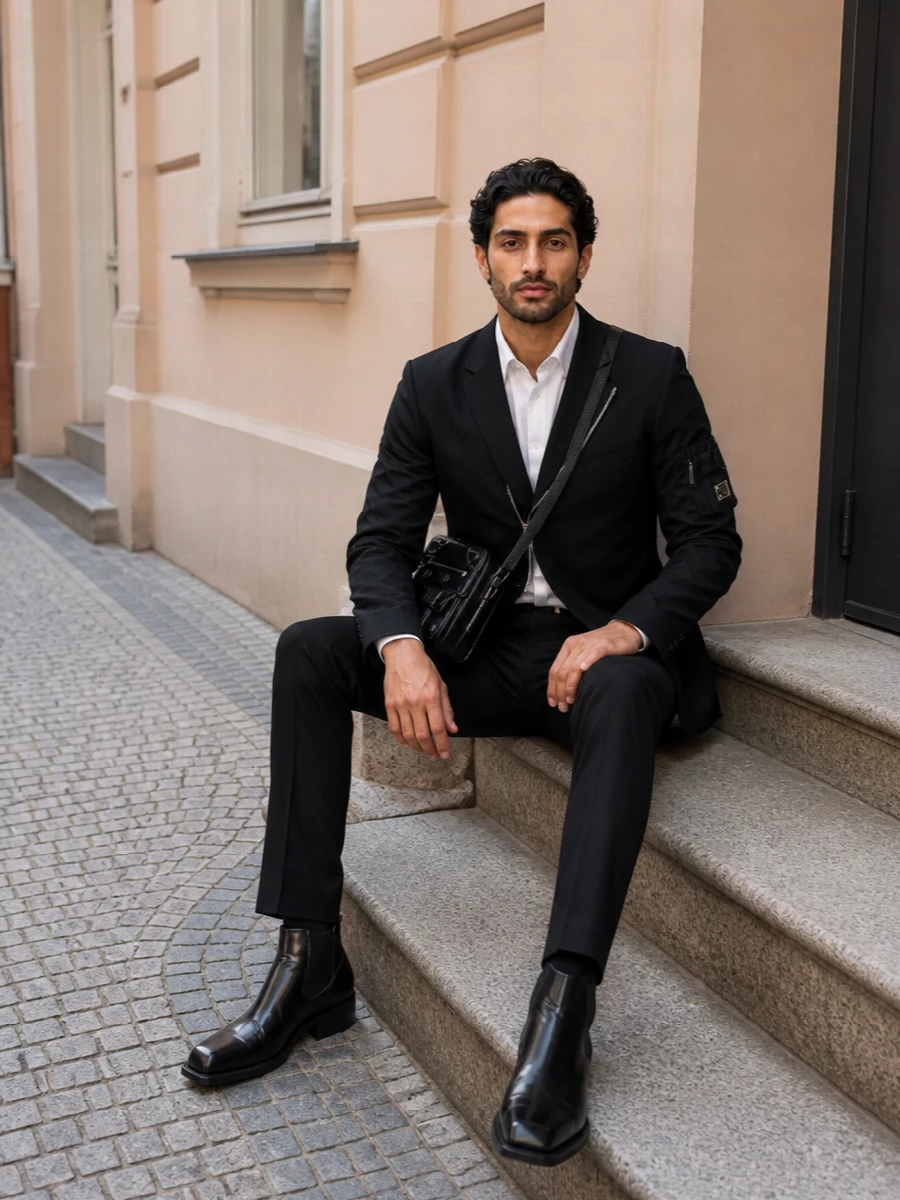 Dolce gabbana black tailored streetwear outfit