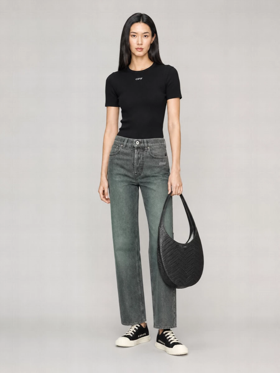 Off-White Stretch Cotton T-Shirt