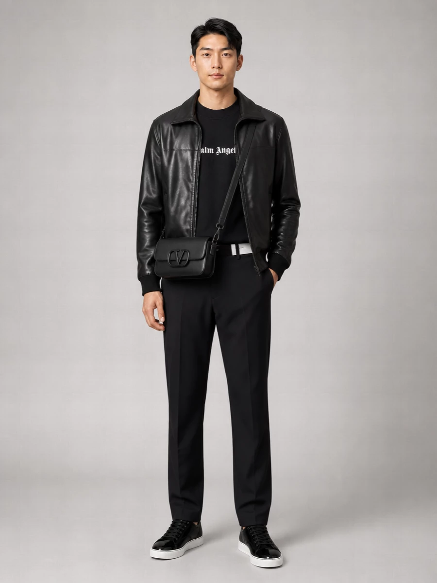 Lanvin Leather Suede Low-Top Sneakers