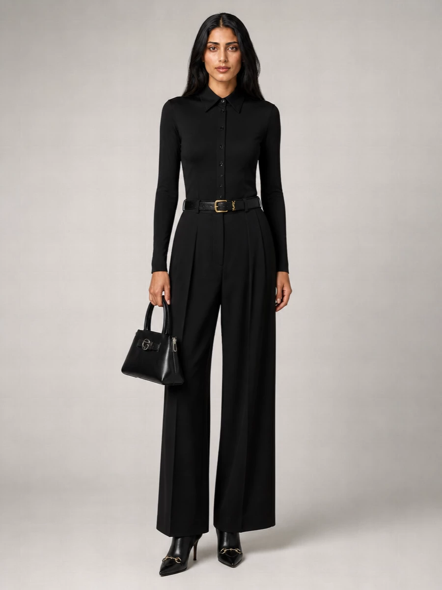 Sportmax Cotton Fitted Bodysuit Shirt
