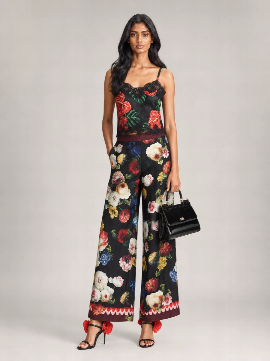 Dolce&Gabbana Silk Leather Strappy Pumps