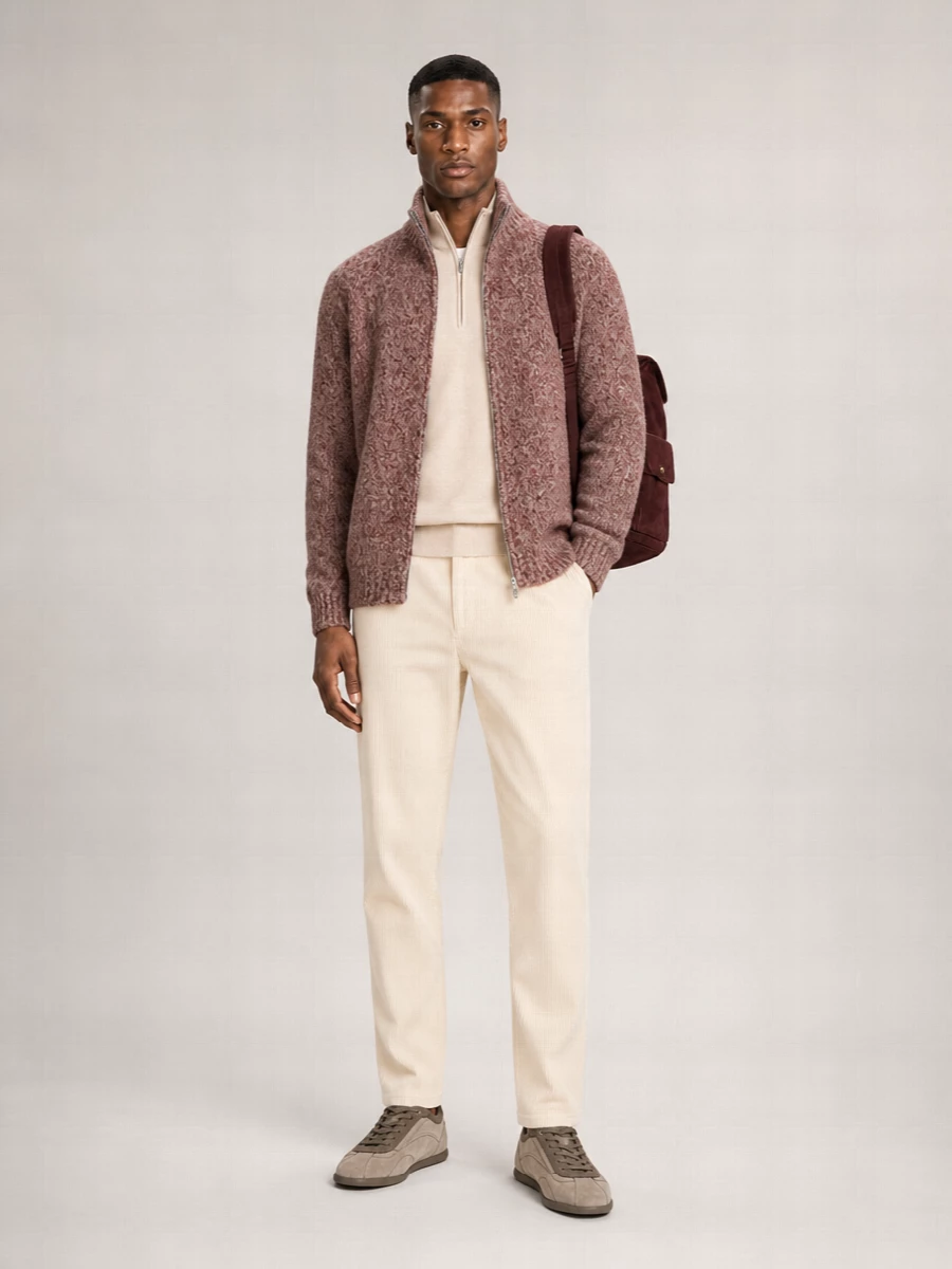 Brunello Cucinelli Cashmere Silk Wool Zip Cardigan