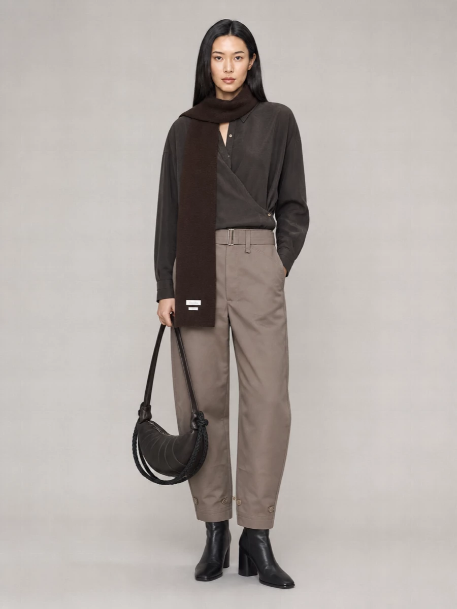 Lemaire Silk Asymmetric Draped Shirt