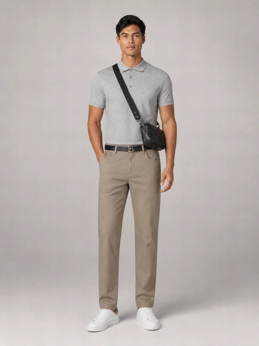 Burberry Polo Shirt With Collar And Short Sleeves