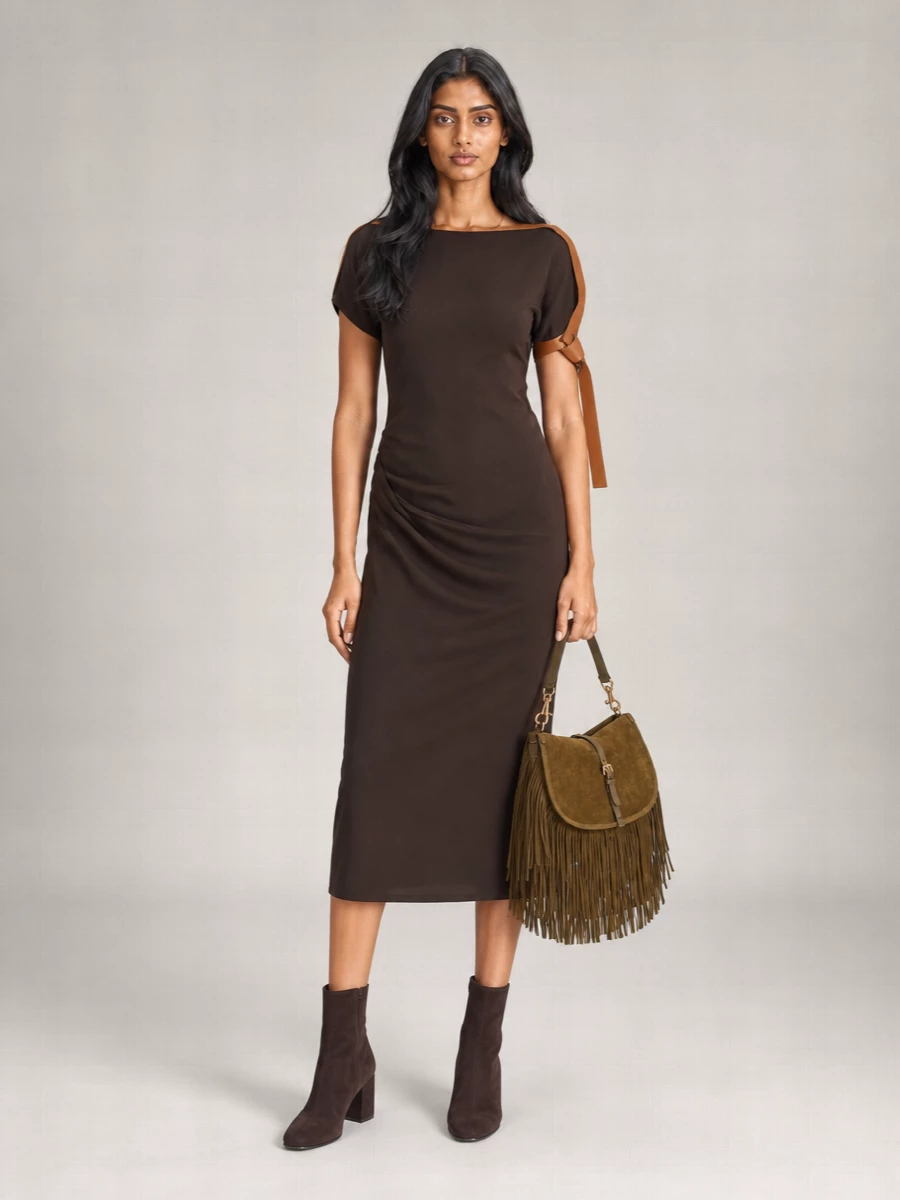 Etro Arnica Medium Leather Fringe Bucket Bag