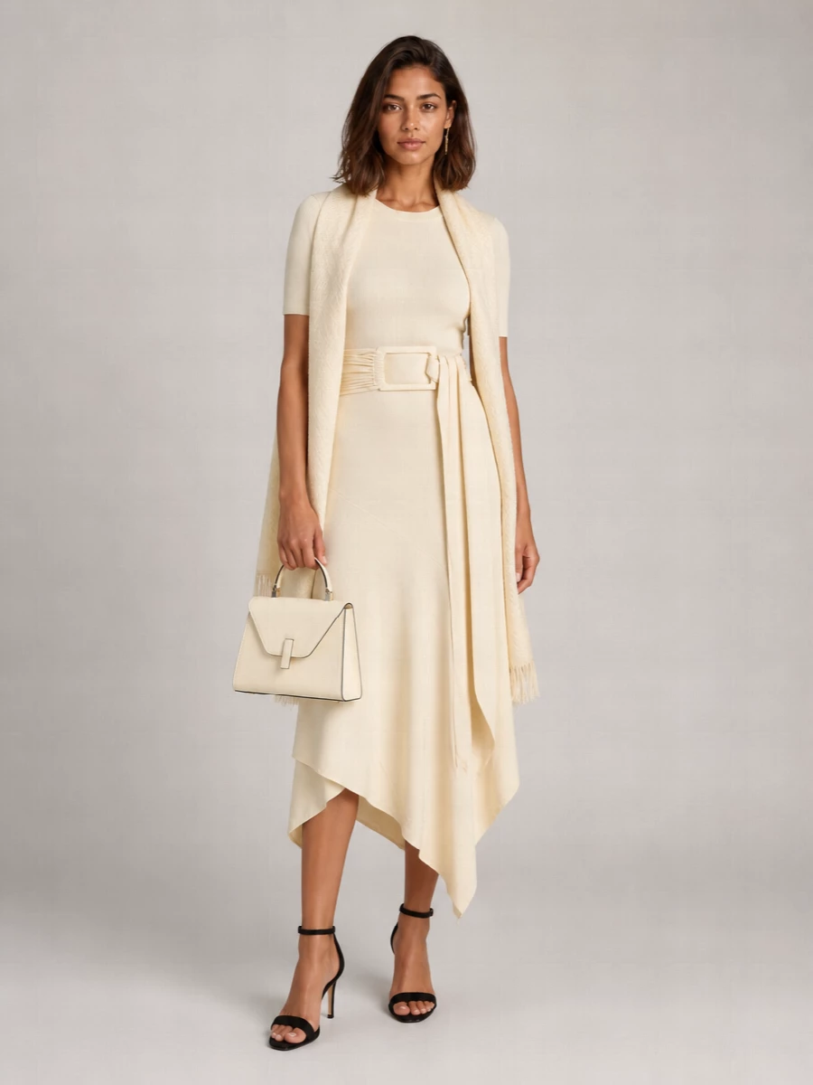 Alaïa Draped Midi Dress