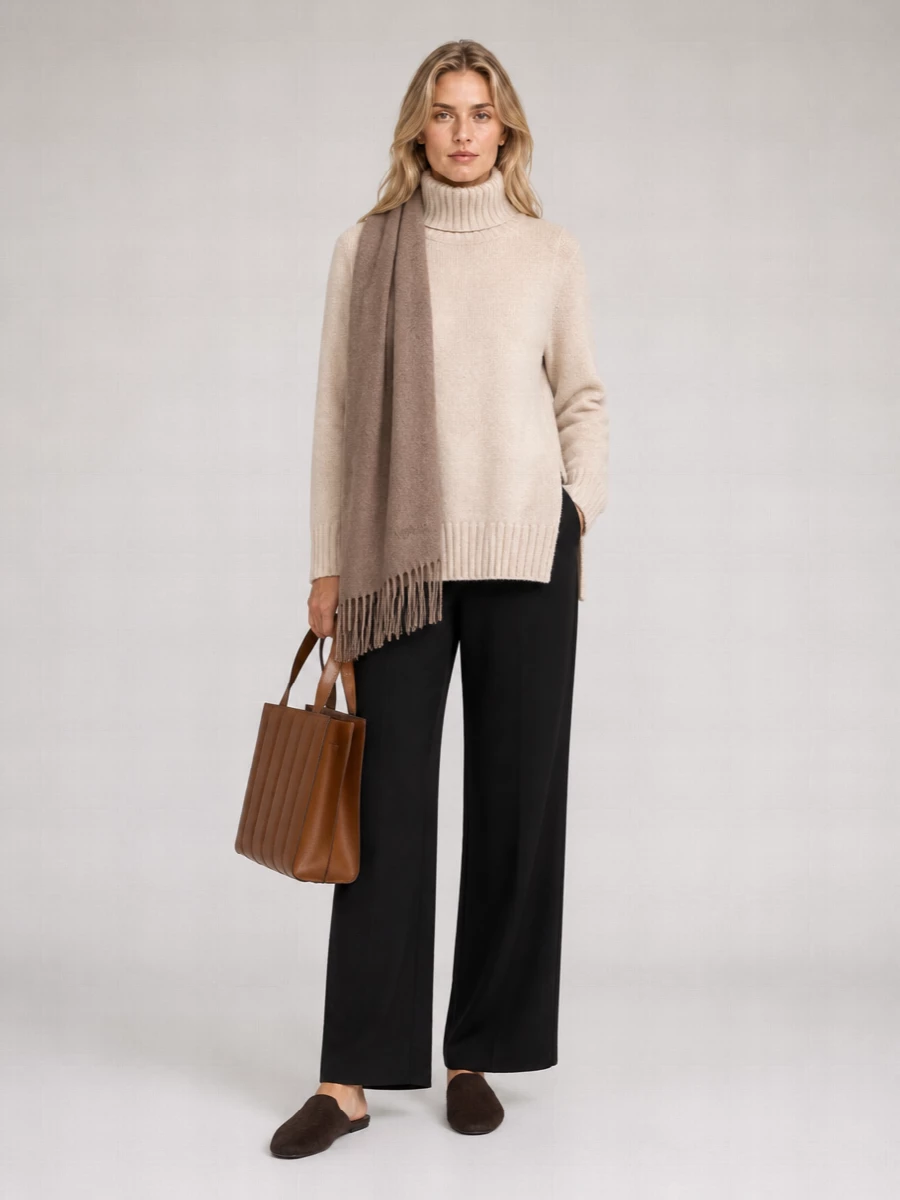 Max Mara high-rise wool wide-leg knit pants