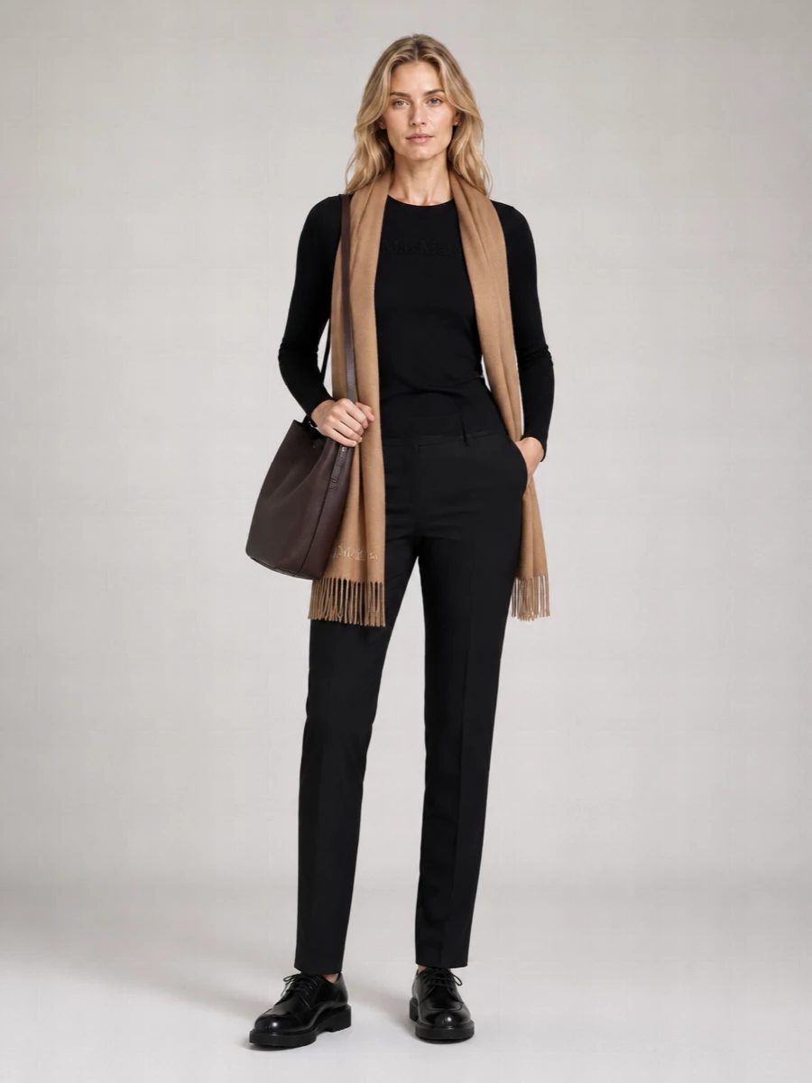 Max Mara Wool Manto Logo Embossed Crewneck Sweater