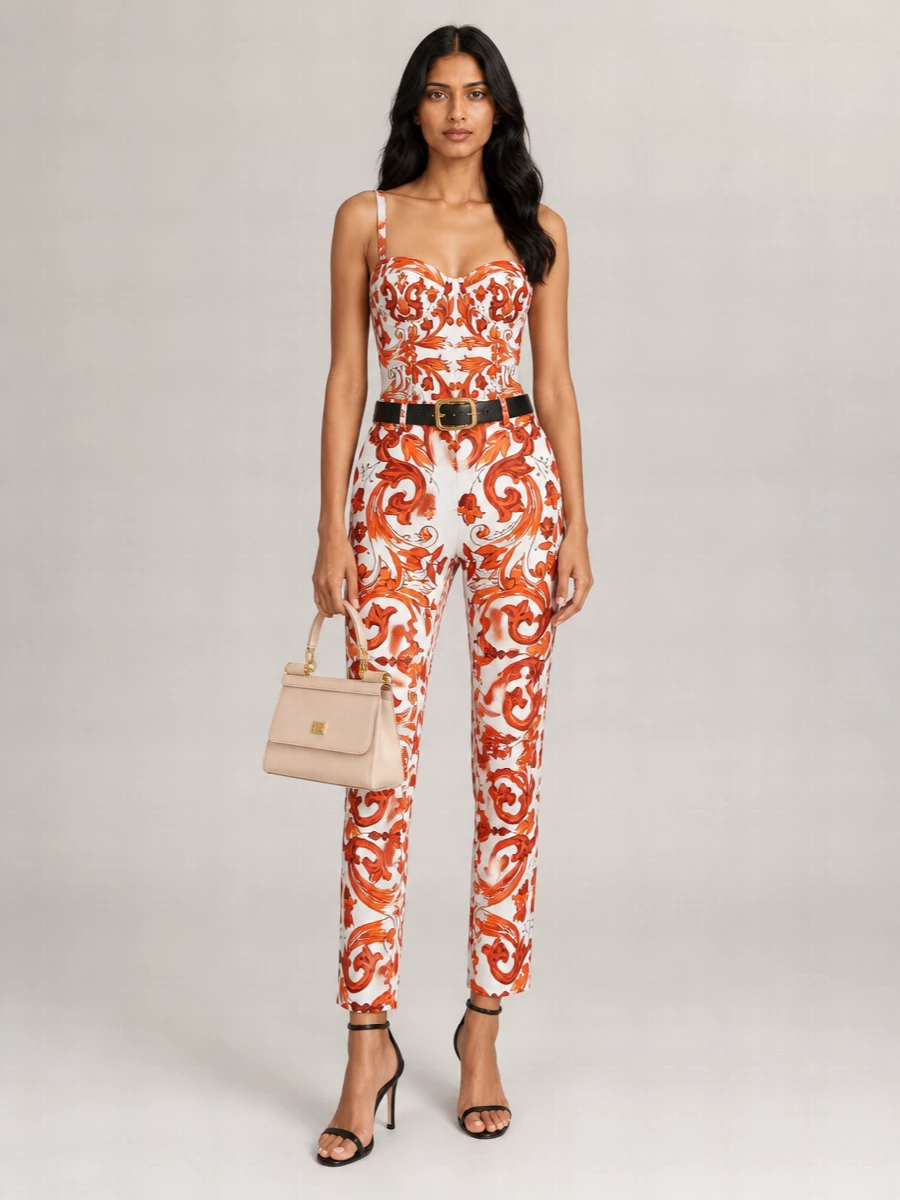 Dolce&Gabbana Printed Balconette Swimsuit