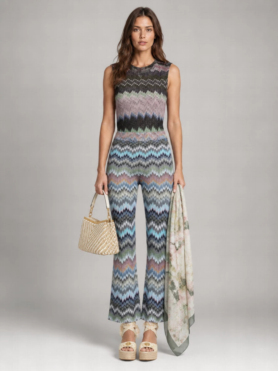 Missoni Chevron Flared Trousers