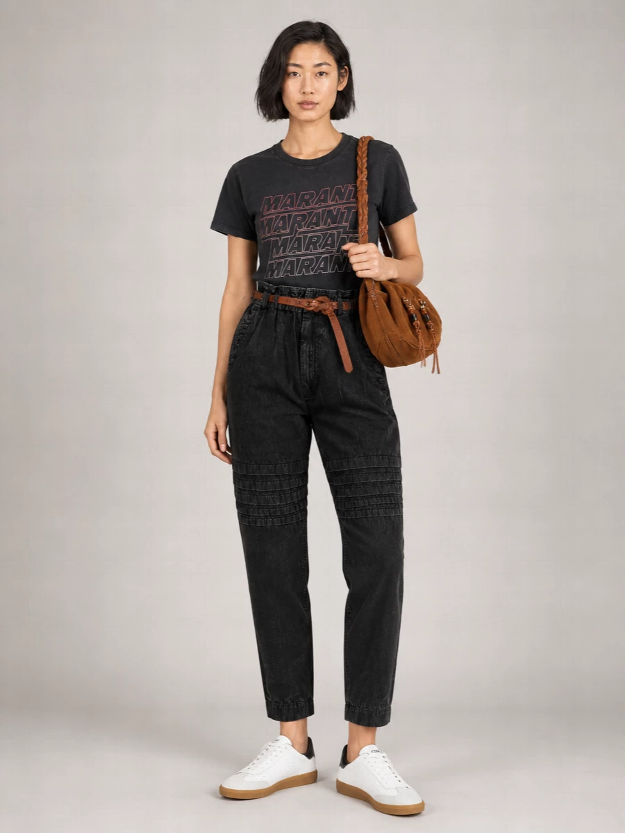 Isabel Marant Etoile Cotton Tapered Trousers