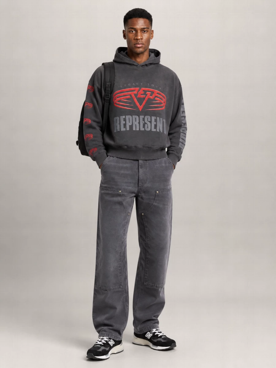 Represent Cotton Oversized Printed Hoodie
