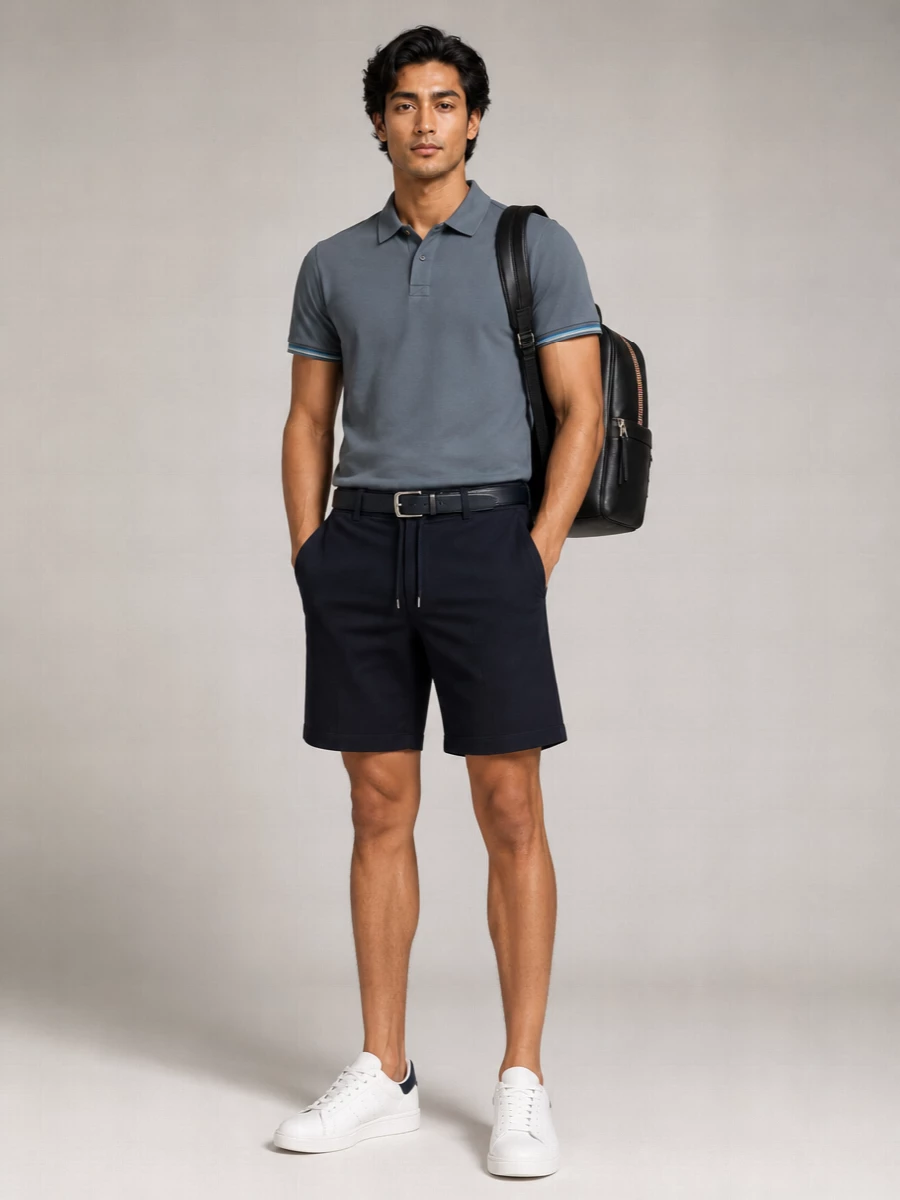 Paul Smith Organic Cotton Zebra-Patch Knee-Length Deck Shorts
