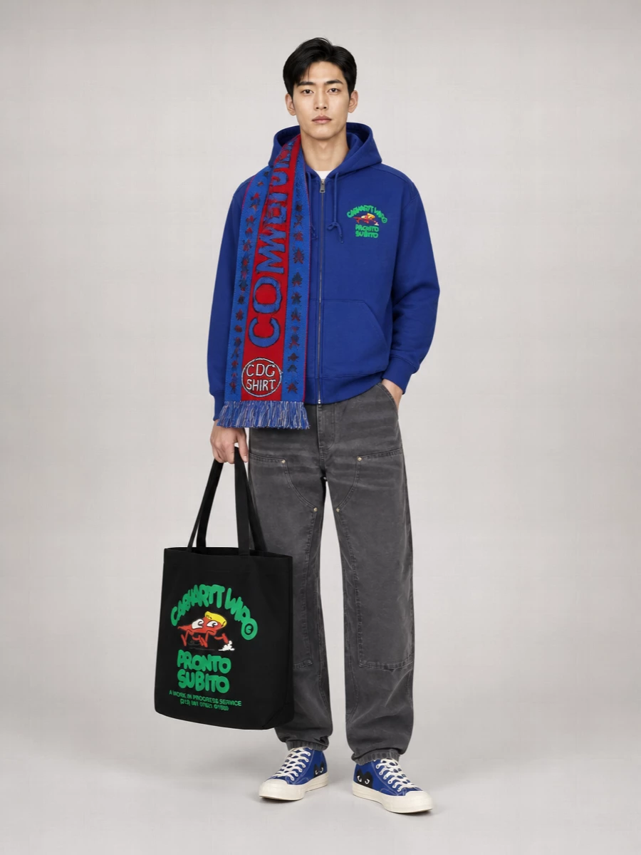 Carhartt Wip Hooded Sweat Jacket Graphic Print