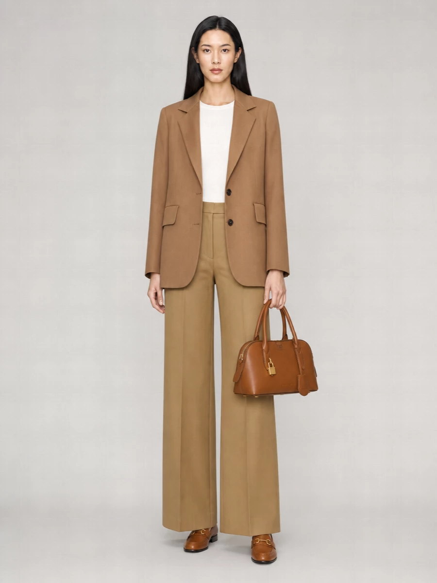 Max Mara Wool Silk Single-Breasted Blazer