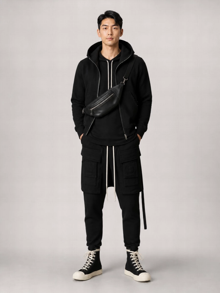 Rick Owens Drkshdw Zip-Up Hooded Jacket