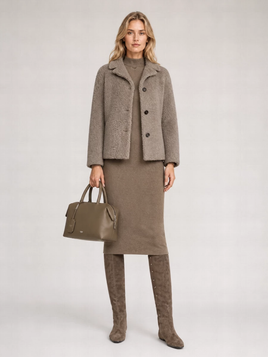 S Max Mara Sheepskin Short Jacket