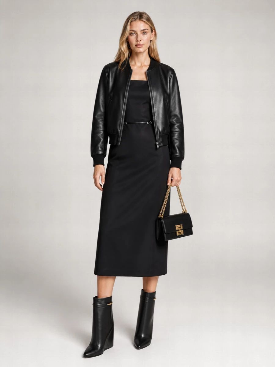 Givenchy Leather Shark Pinch Wedge Ankle Boots