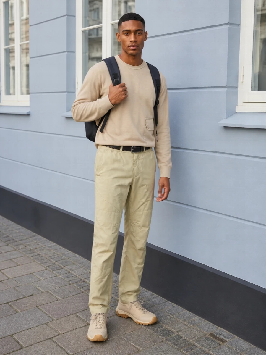Ten c utility trousers beige crew our legacy sneakers