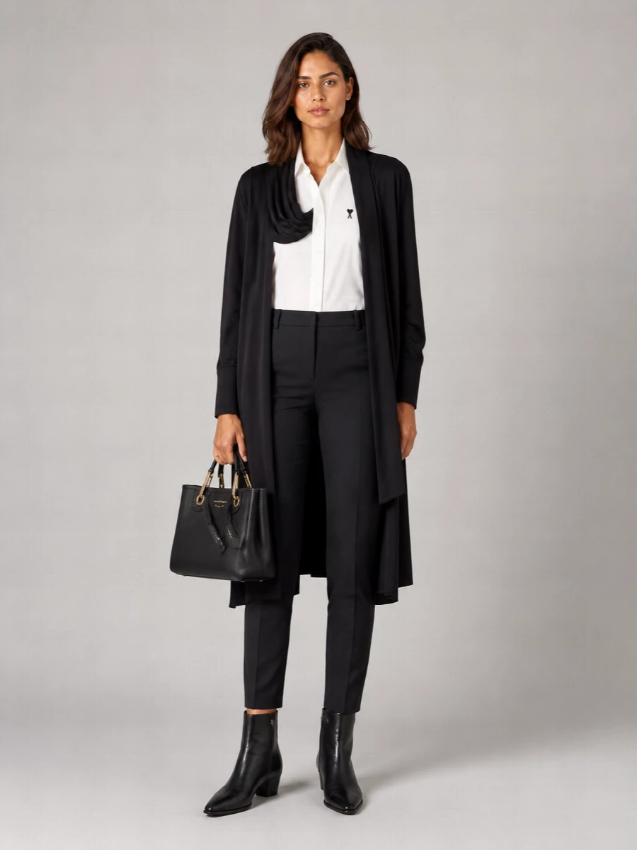 Emporio Armani Faux Leather Grained Tote Bag