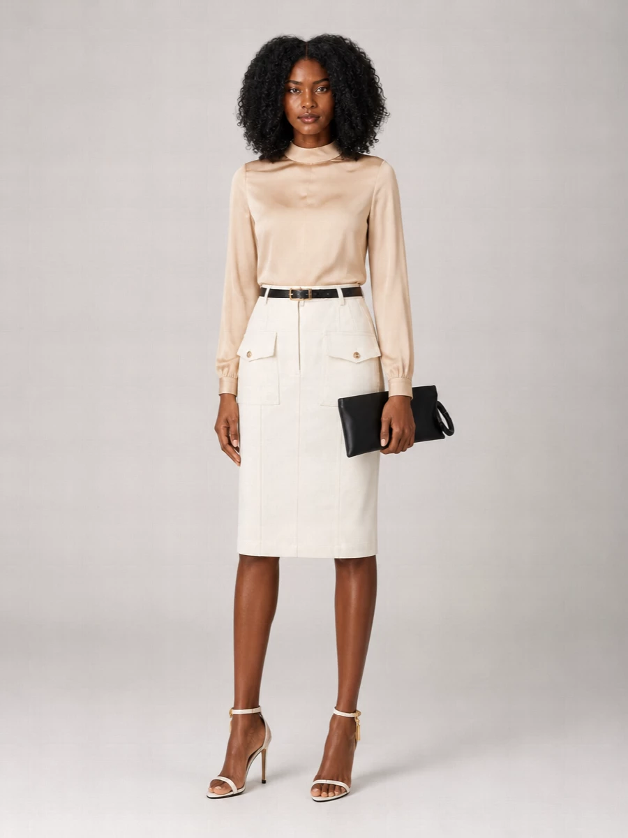 Tom Ford Cotton Midi Pencil Skirt