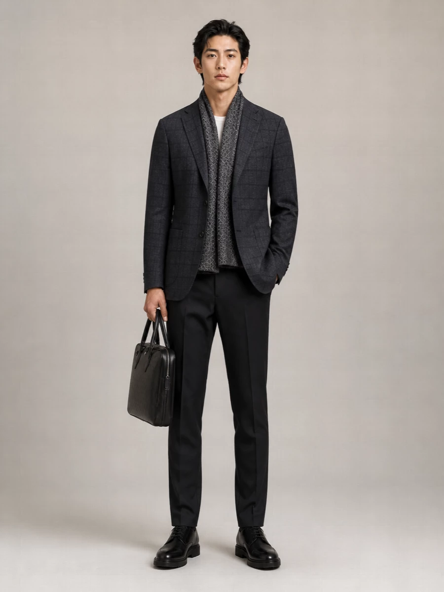 Boglioli Embroidered Wool Blend Blazer