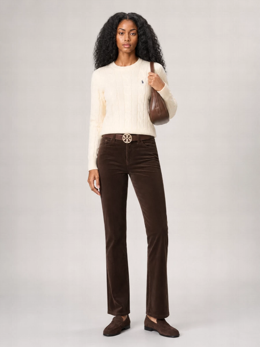 Lauren Ralph Lauren Corduroy Straight-Leg Pants