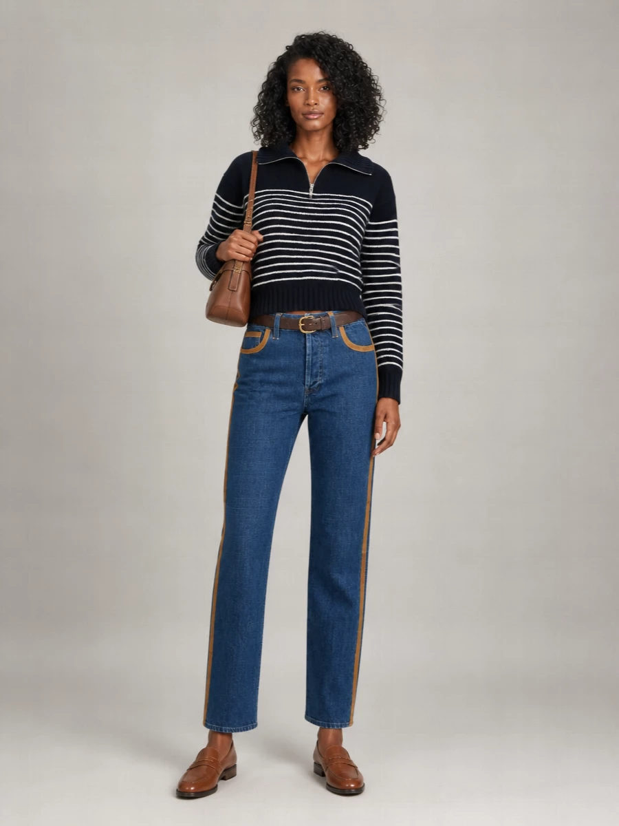 Miu Miu Denim Straight-Leg Trousers