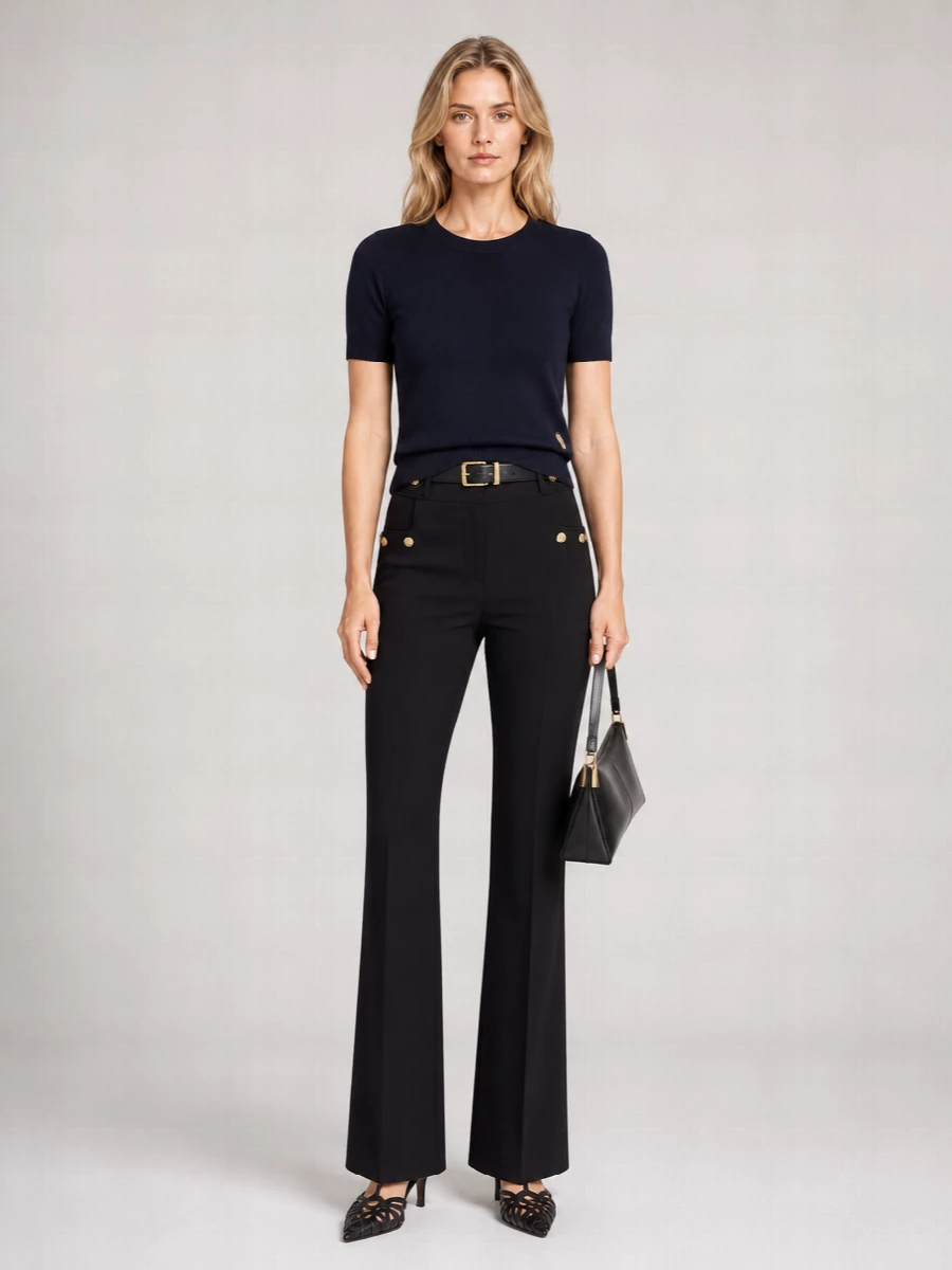 Balmain Leather Kitten Heel Mules
