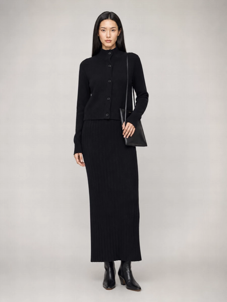 Lisa Yang Cashmere Crewneck Fitted Jacket