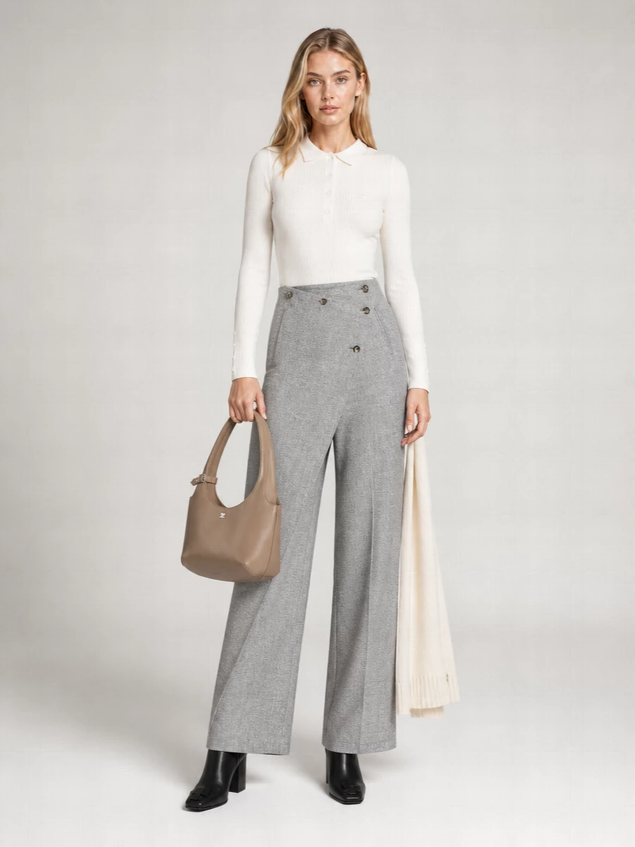Courrèges Leather Shoulder Bag