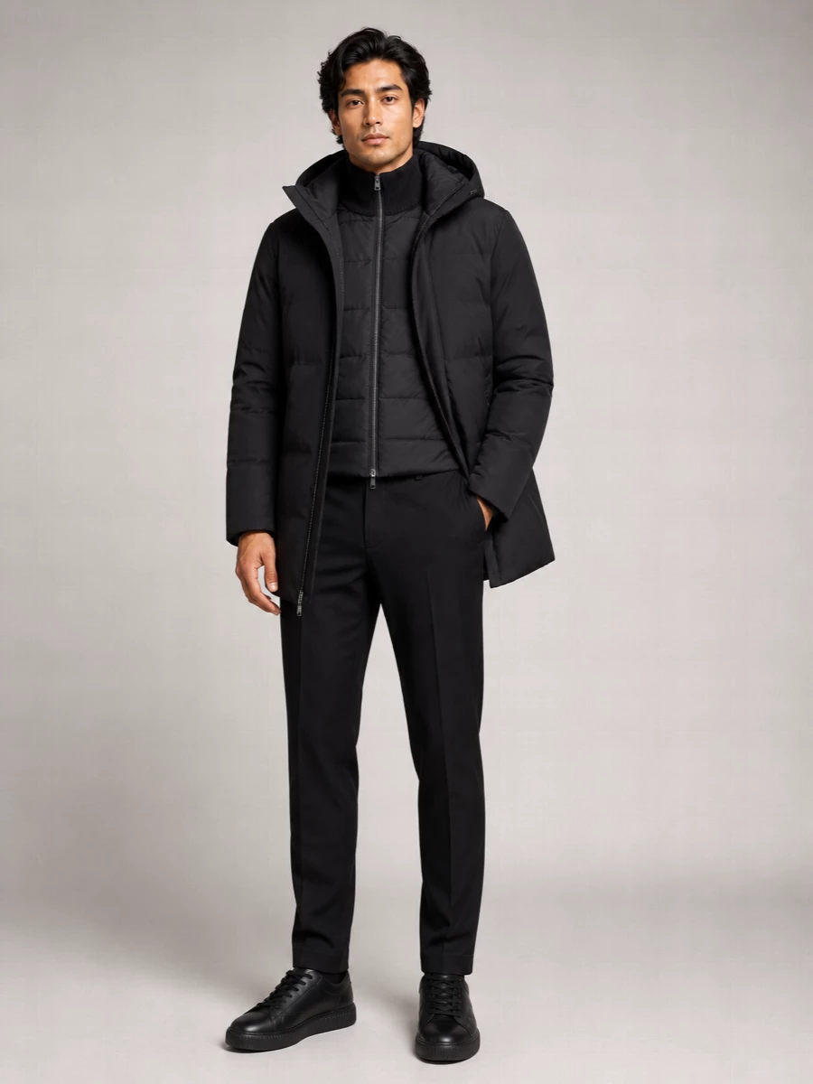 Herno down quilted hooded puffer coat