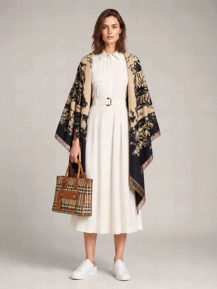 Burberry Wool Reversible Cape