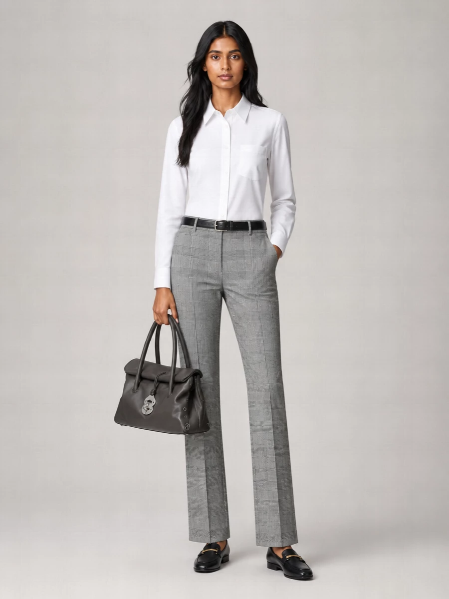 Sportmax Checked Tailored Flared Trousers