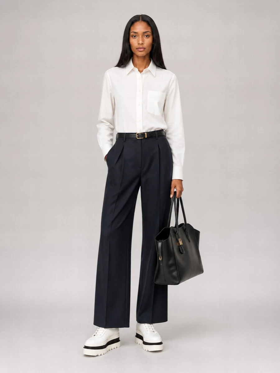 Stella Mccartney Wool Straight-Leg Trousers