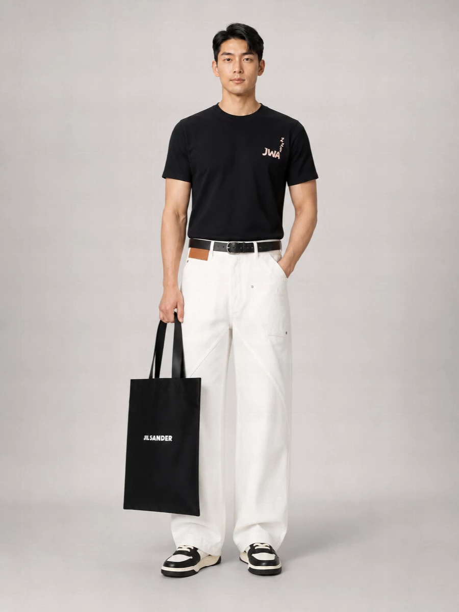 Jw Anderson Organic Cotton Logo Print T-Shirt