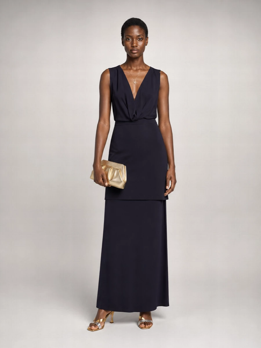 Elisabetta Franchi Asymmetric Long Dress