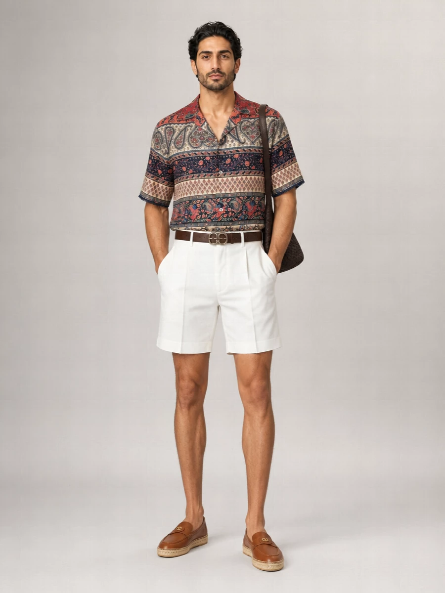 Valentino Garavani Cotton Voyage Imaginaire Bowling Shirt