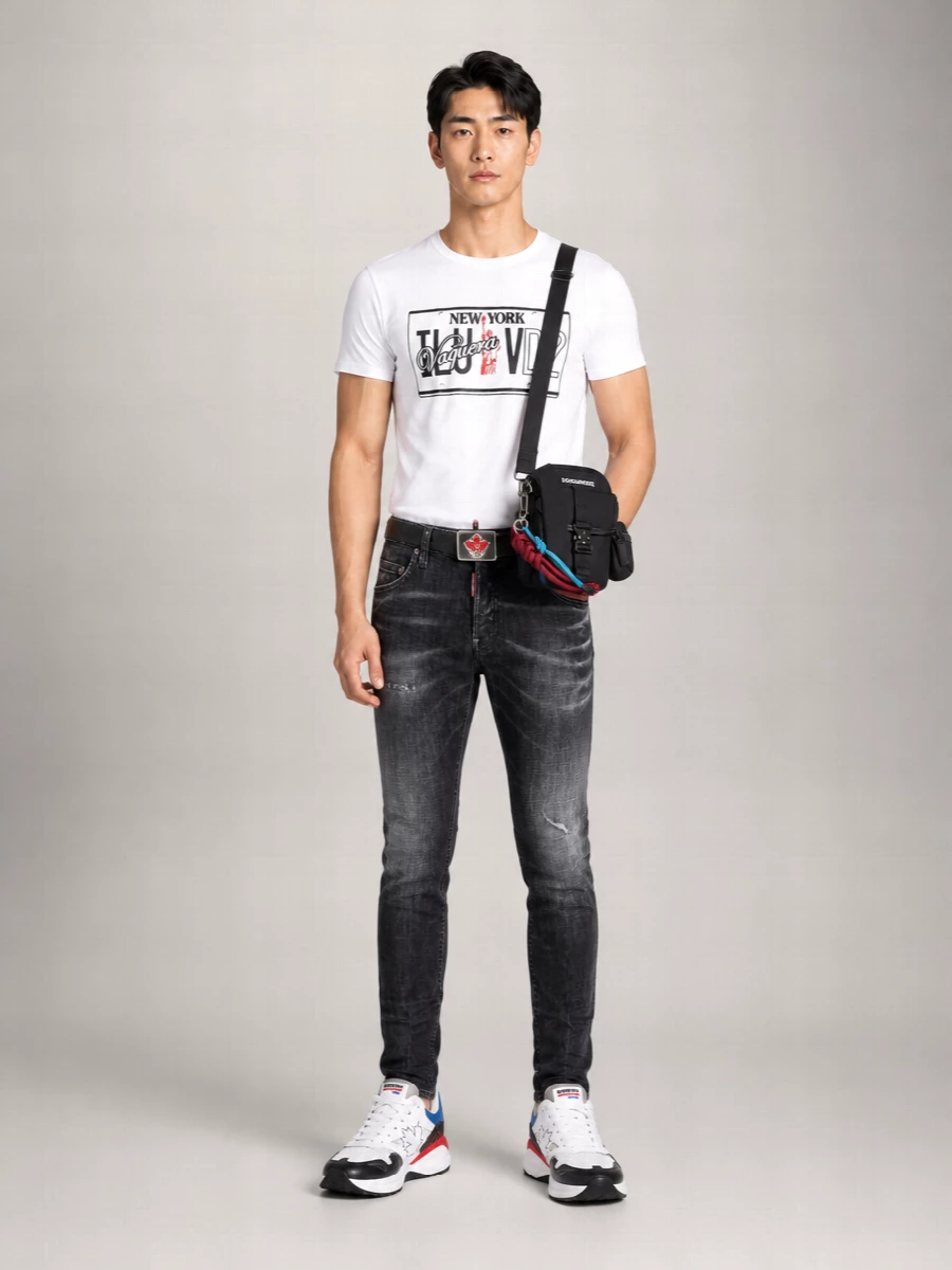 Dsquared2 Leather Low-Top Sneakers