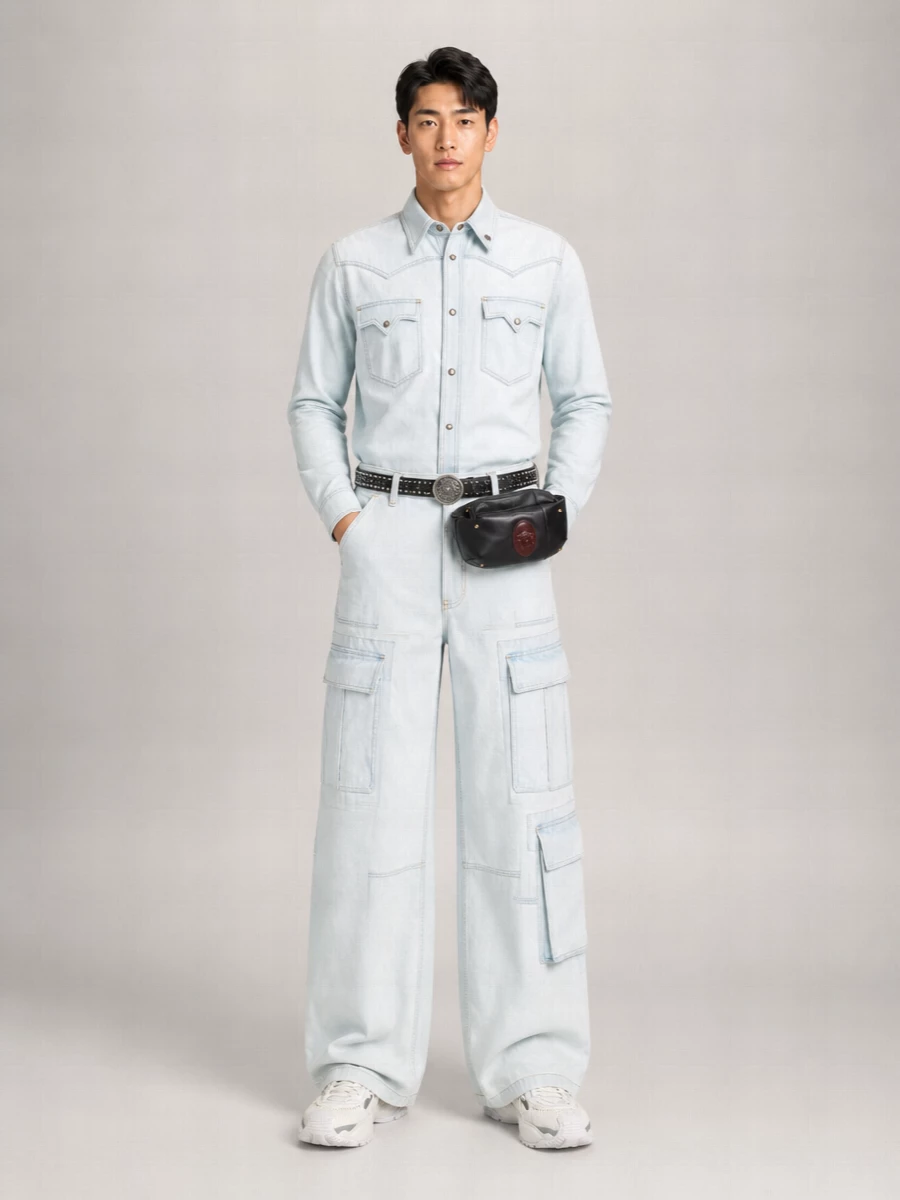 Versace Cotton Cargo Jeans