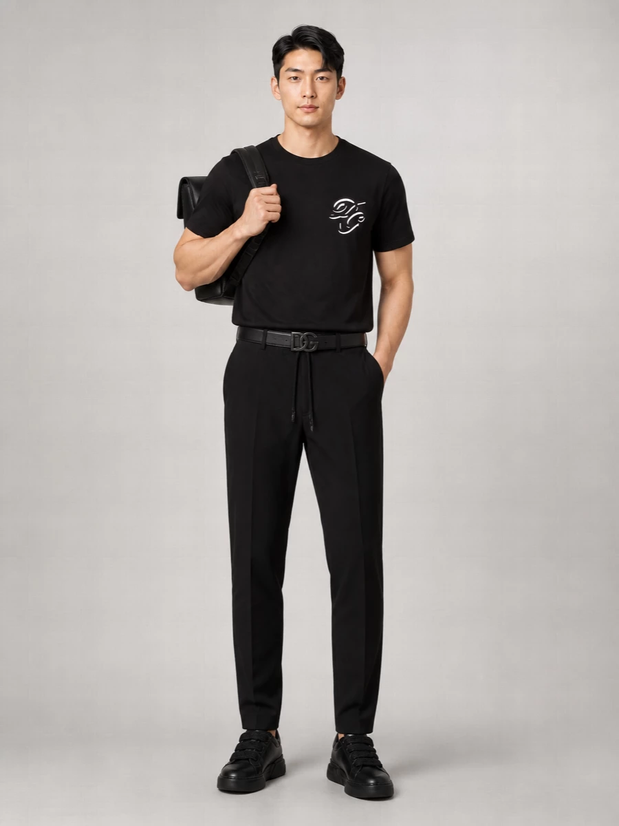 Dolce&Gabbana Cotton Logo Appliqué Short-Sleeve T-Shirt