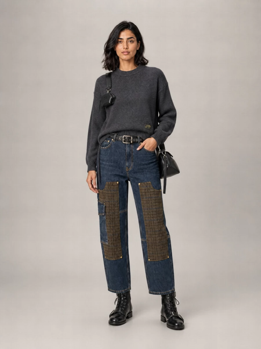 Ganni Denim Barrel-Leg Jeans