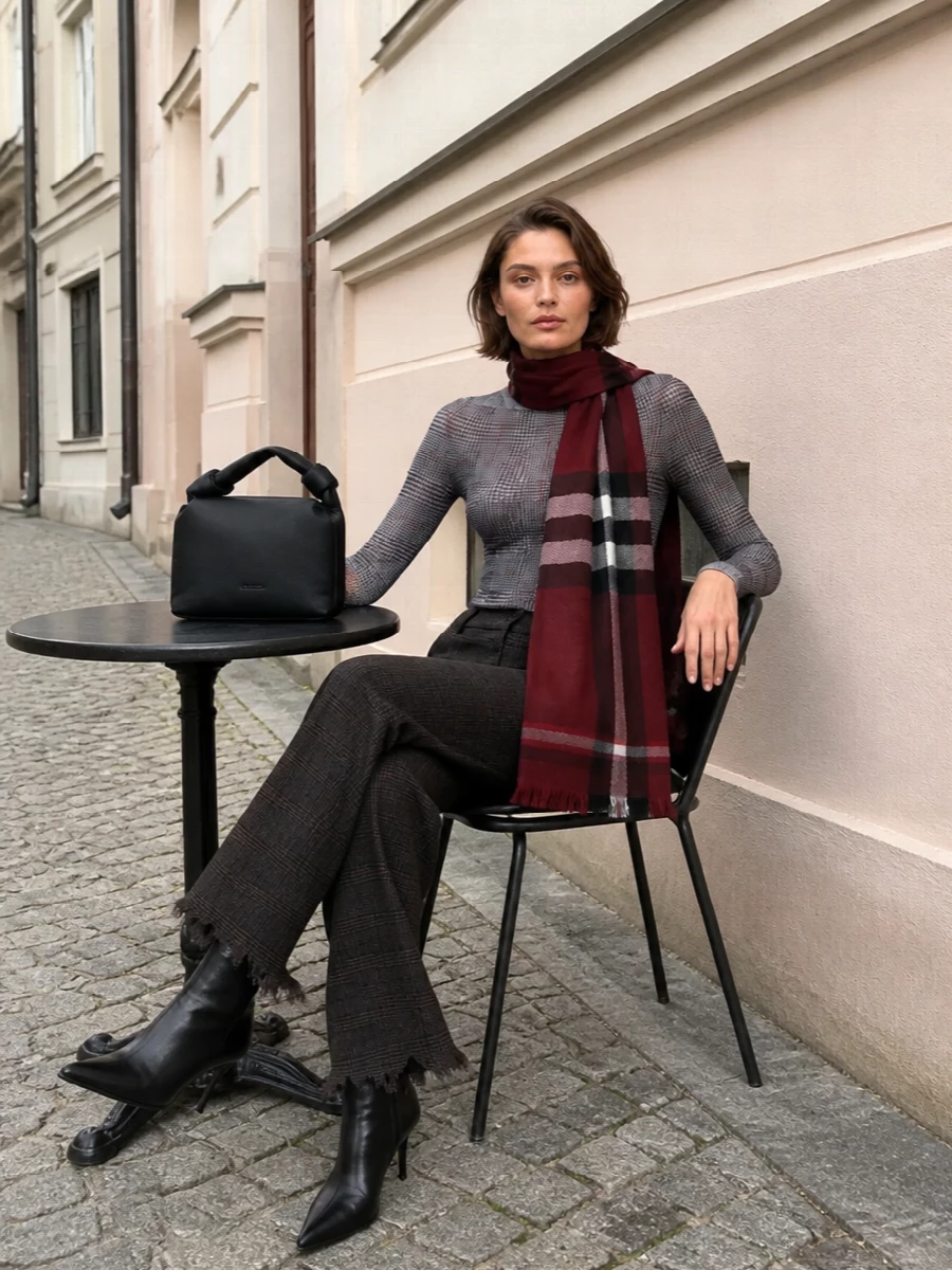 Gaultier check top jw anderson trousers outfit