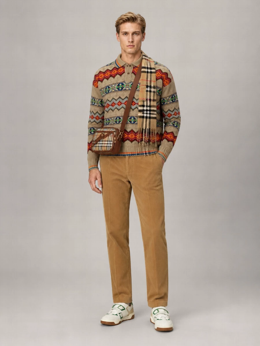 Polo Ralph Lauren Wool Fair Isle Polo Sweater