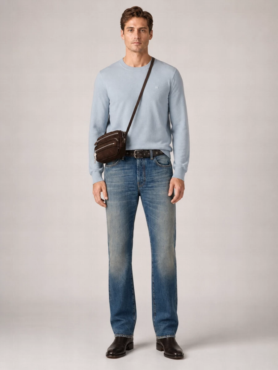 Acne Studios denim mid-rise straight-leg jeans