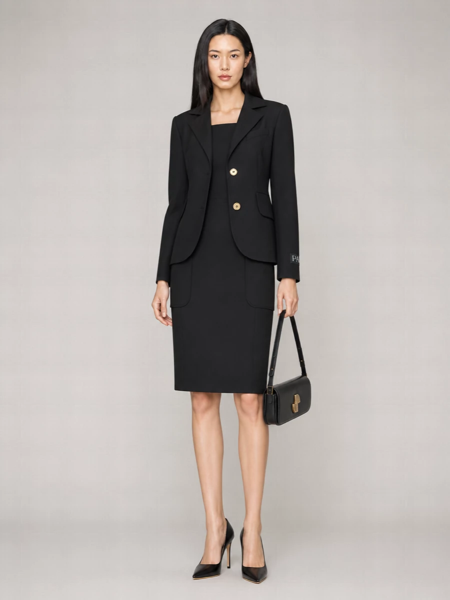 Patou Virgin Wool Double-Breasted Belted Blazer